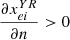 $ \frac{\partial {x}_{{ei}}^{{YR}}}{{\partial n}}>0$