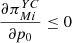 $ \frac{\partial {\pi }_{{Mi}}^{{YC}}}{\partial {p}_0}\le 0$