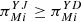 $ {\pi }_{{Mi}}^{{YJ}}\ge {\pi }_{{Mi}}^{{YD}}$