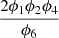 $ \frac{2{\phi }_1{\phi }_2{\phi }_4}{{\phi }_6}$