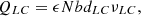 $$ {Q}_{{LC}}={\epsilon Nb}{d}_{{LC}}{\nu }_{{LC}}, $$