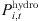 $ {P}_{i,t}^{\mathrm{hydro}}$