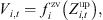 $$ {V}_{i,t}={f}_i^{\mathrm{zv}}\left({Z}_{i,t}^{\mathrm{up}}\right), $$
