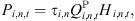 $$ {P}_{i,n,t}={\tau }_{i,n}{Q}_{i,n,t}^{\mathrm{P}}{H}_{i,n,t}, $$