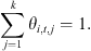 $$ \sum_{j=1}^k {\theta }_{i,t,j}=1. $$