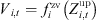 $ {V}_{i,t}={f}_i^{\mathrm{zv}}\left({Z}_{i,t}^{\mathrm{up}}\right)$