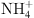 $ \mathrm{N}{\mathrm{H}}_4^{+}$
