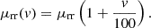 $$ {\mu }_{\mathrm{rr}}(v)={\mu }_{\mathrm{rr}}\left(1+\frac{v}{100}\right). $$