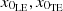$ {x}_{{0}_{\mathrm{LE}}},{x}_{{0}_{\mathrm{TE}}}$