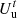 $ {U}_{\mathrm{u}}^t$