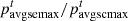 $ {p}_{\mathrm{avgsemax}}^t/{p}_{\mathrm{avgscmax}}^t$