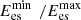 $ {E}_{\mathrm{es}}^{\mathrm{min}}\enspace /{E}_{\mathrm{es}}^{\mathrm{max}}$