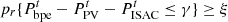 $$ {p}_r\{{P}_{\mathrm{bpe}}^t-{P}_{\mathrm{PV}}^t-{P}_{\mathrm{ISAC}}^t\le \gamma \}\ge \xi $$