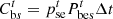 $$ {C}_{\mathrm{b}s}^t={p}_{\mathrm{se}}^t{P}_{\mathrm{bes}}^t\Delta t $$