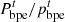 $ {P}_{\mathrm{bpe}}^t/{p}_{\mathrm{bpe}}^t$