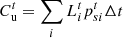 $$ {C}_{\mathrm{u}}^t=\sum_i^{}{L}_i^t{p}_{{si}}^t\Delta t $$