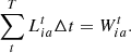 $$ \sum_t^T{L}_{{ia}}^t\Delta t={W}_{{ia}}^t. $$