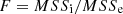 $$ F={{MSS}}_{\mathrm{i}}/{{MSS}}_{\mathrm{e}} $$