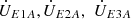 $ {\dot{U}}_{E1A},{\dot{U}}_{E2A},\enspace {\dot{U}}_{E3A}$