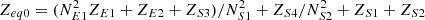 $ {Z}_{{eq}0}=({N}_{E1}^2{Z}_{E1}+{Z}_{E2}+{Z}_{S3})/{N}_{S1}^2+{Z}_{S4}/{N}_{S2}^2+{Z}_{S1}+{Z}_{S2}$
