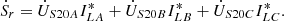 $$ {\dot{S}}_r={\dot{U}}_{S20A}{I}_{{LA}}^{\mathrm{*}}+{\dot{U}}_{S20B}{I}_{{LB}}^{\mathrm{*}}+{\dot{U}}_{S20C}{I}_{{LC}}^{\mathrm{*}}. $$