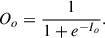 Mathematical equation: $$ {O}_o=\frac{1}{1+{e}^{-{I}_o}}. $$