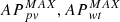 Mathematical equation: $$ {AP}_{pv}^{MAX},{AP}_{wt}^{MAX} $$