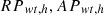 Mathematical equation: $$ {RP}_{wt,h},{AP}_{wt,h} $$