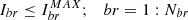 Mathematical equation: $$ {I}_{br}\le {I}_{br}^{MAX};\kern1em br=1:{N}_{br} $$