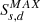Mathematical equation: $$ {S}_{s,d}^{MAX} $$