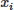 Mathematical equation: $$ {x}_i $$