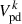 Mathematical equation: $$ {V}_{\mathrm{pd}}^k $$